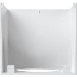 820102 Gira Abd. + Deckel Beweg.m. Cube Zubehör Weiß Produktbild front M