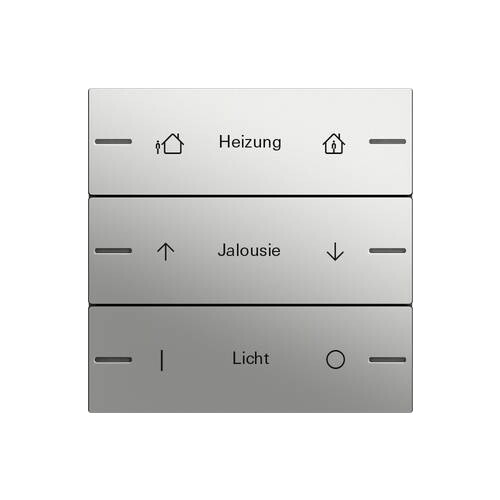 5763600 Gira Wippenset 3f indiv. Tastsens.4 System 55 Edelstahl Produktbild Front View L