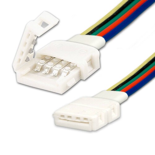 114700 Isoled Clip- Verbinder mit Kabel (max. 5A) für 5- pol. IP20 Flexstripes Produktbild Front View L