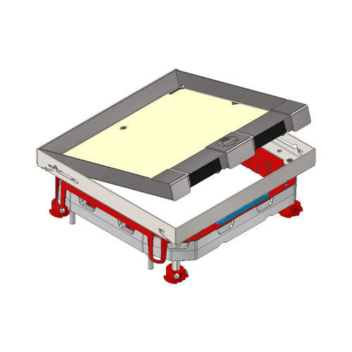 E6256 VERGOKAN KDVITI3 Klappdeckel quadratisch edestahl Produktbild Front View L