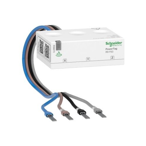 R9M70 Schneider Elec. PowerTag Resi9 F63 3P+N Flexkabel, Verbindung mit dem Wise Produktbild Front View L