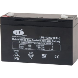 510431 Landport LP 6-12 T1 Bleiakku AGM 6V/12Ah/C20 Faston 4,8mm 151x50,5x94 Produktbild front M