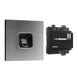 204702 Ekey ekey sLine fingerprint set SC Gira 106 V2A Produktbild front M