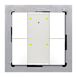BE-TA55P4.02 MDT Taster Plus 55 4- fach, Reinweiß matt Produktbild front M