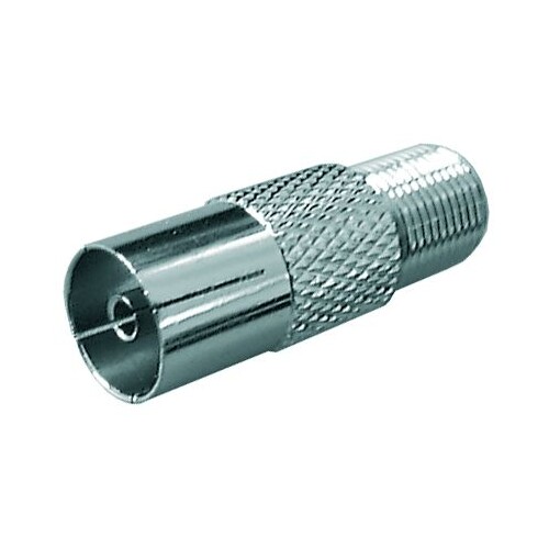 001070 Wisi DV 37 Antennen-Adapter F-Kupplung(F-Buchse) - IEC(Koax)-Buchse Produktbild Front View L
