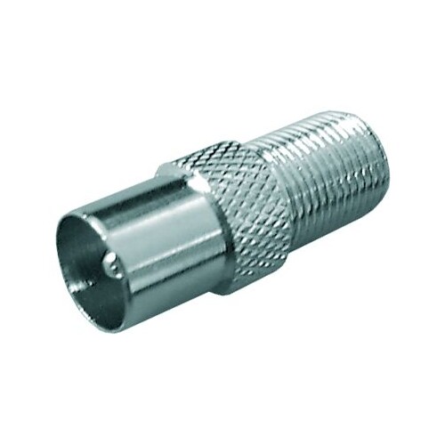 001071 Wisi DV 38 Antennen-Adapter F-Kupplung(F-Buchse) - IEC(Koax)-Stecker Produktbild Front View L