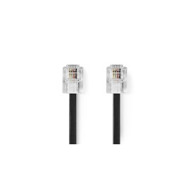 TCGL90200BK20 Nedis Telefonkabel ,RJ11 Stecker ,RJ11 Stecker ,2.00 m ,Kabeldes Produktbild front M