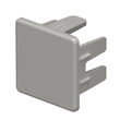 6158730 Obo WDK HE25025GR Endstück 25x25mm Polyvinylchlorid steingrau 7030 Produktbild front S