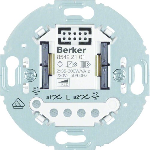 85422101 Berker BERKER .net Universal Tastdimmer 2fach 2-Draht mit rundem Tra Produktbild Front View L