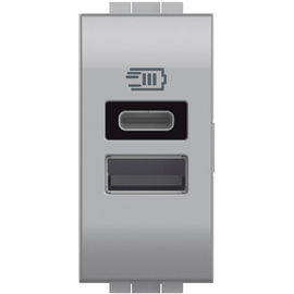 NT4191AC Bticino LivingLight USB- Ladesteckdose 1 Modul mit 1x USB-A und Produktbild