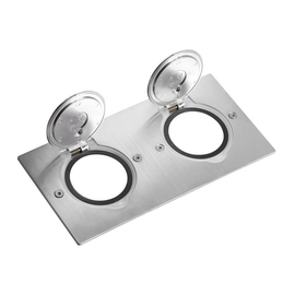 089702 Legrand Deckelsatz 2x2 Modul Inox Produktbild