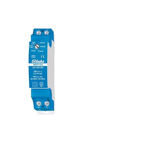 20000175 Eltako WNT15U/3,3-12VDC Universal-Weitbereichs-Schaltnetzteil Produktbild