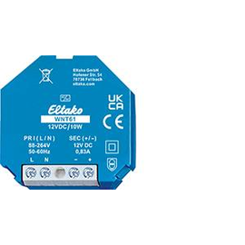 61000264 Eltako WNT61-12VDC/10W Weitbereichts-Schaltnetzteil 12V DC Produktbild