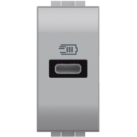 NT4192C Bticino LivingLight USB- Ladesteckdose 1-modulig mit 1x USB-C in Produktbild