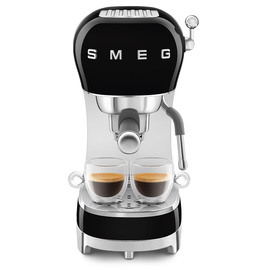 ECF02BLEU SMEG 50s Style, Espresso- Kaffeemaschine, Schwarz, Siebträger, 15 Produktbild front M