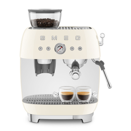 EGF03CREU SMEG Siebträgermaschine mit integrierter Kaffeemühle, Creme, Alumin Produktbild