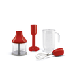 HBAC11RD SMEG Stabmixer-Set, Aufsätze Rot, S-förmige Edelstahlklinge für Zerk Produktbild front S