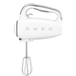HMF01WHEU SMEG 50s Style, Handmixer, 250 W-Motor mit Sanftanlauf, Weiß, variable Produktbild front S