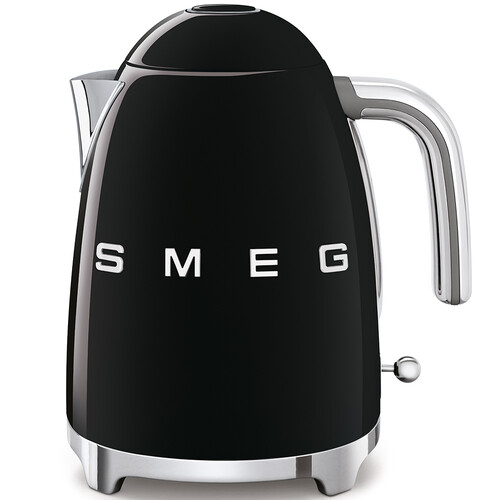 KLF03BLEU SMEG 50s Style, 1,7 I- Wasserkocher, Schwarz, Soft Opening Kan Produktbild