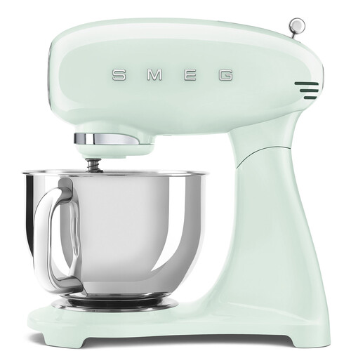 SMF03PGEU SMEG 50s Style, KÃŒchenmaschine mit 4,8 l EdelstahlschÃŒssel, Full-Color Produktbild