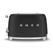 TSF01BLMEU SMEG 50s Style, 2-Schlitz- Toaster, kompakt, Schwarz Matt, 6 Röstg Produktbild