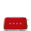 TSF02RDEU SMEG 50s Style, 2-Schlitz- Toaster, lang, Rot, 6 Röstgradstufen, 3 Produktbild front S
