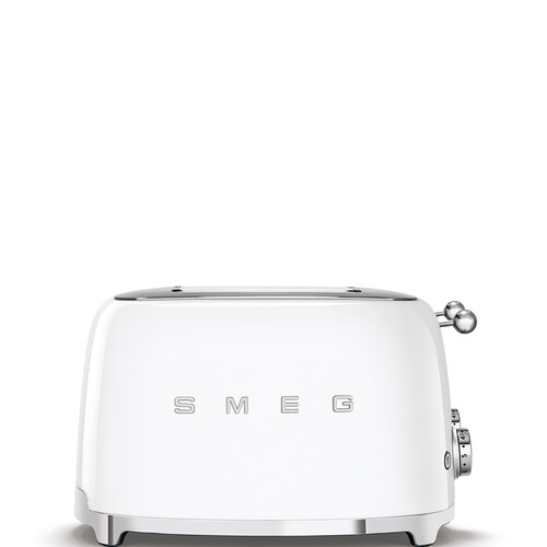 TSF03WHEU SMEG 50s Style, 4-Schlitz- Toaster, Weiß, 2 unabhängig steuerbare Produktbild Front View L