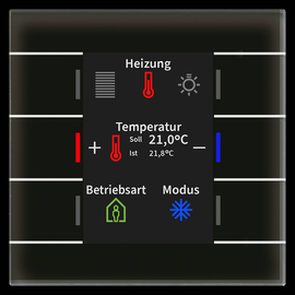 BE-GT2TS.02S MDT KNX Glastaster II Smart mit Farbdisplay und Temperatursensor, S Produktbild