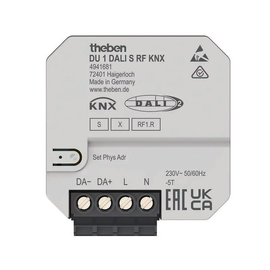 4941681 Theben UP 1-fach Funk-DALI- Aktor, KNX RF, Data Secure, DALI-2-zert Produktbild front M