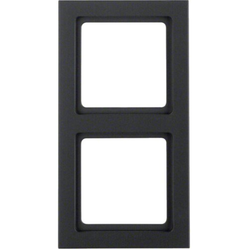 10126095 Berker Q.3 Rahmen 2fach Schwarz matt Produktbild