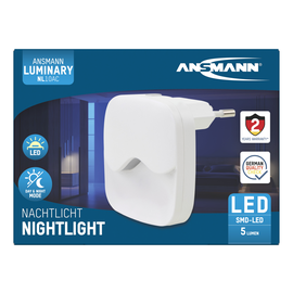 1600-0406 Ansmann Steckdosennachtlicht NL10AC, LED, mit Dämmerungssensor Produktbild