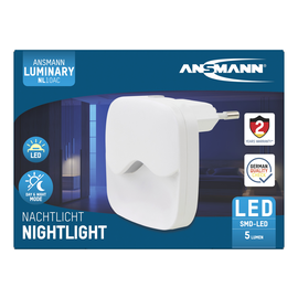 1600-0406 Ansmann Steckdosennachtlicht NL10AC, LED, mit Dämmerungssensor Produktbild front M
