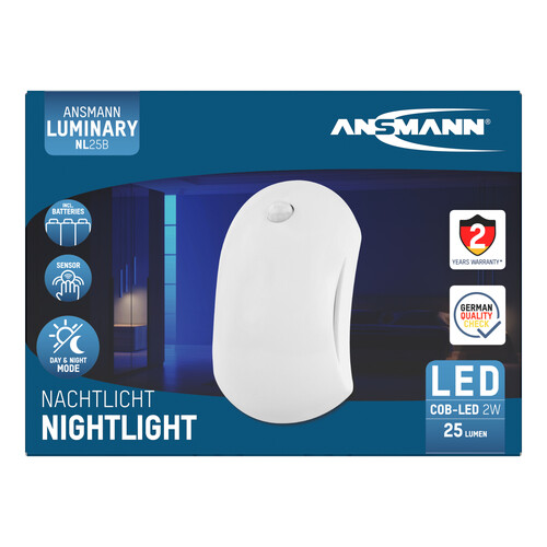 1600-0405 Ansmann Mobiles Nachtlicht LED NL25B Batterie(3xAAA) Dämmeru.Bewegungs. Produktbild