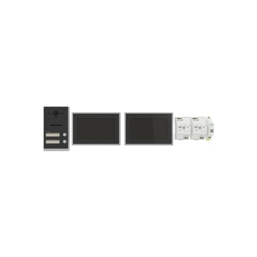 RGE2092250 Schneider Elec. TWINBUS IP VIDEO SET, 2WE, AP, GRAU Produktbild Front View L