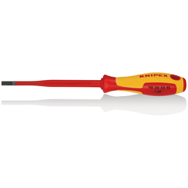 98 20 55 SL Knipex 232 mm Schraubendreher - Slim - für Schlitzsch Produktbild