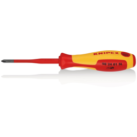 98 24 01 SL Knipex Phillips 187 mm Schraubendreher - Slim - für Kreuzschli Produktbild