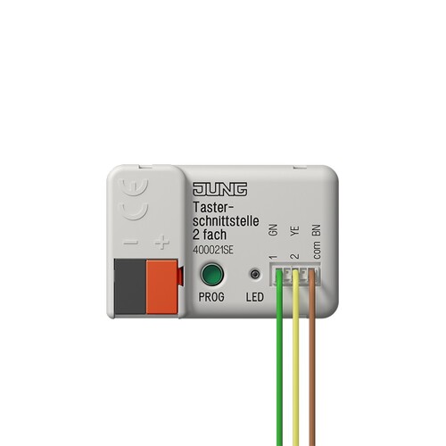 400021SE Jung KNX Tasterschnittstelle 2- fach Produktbild Front View L