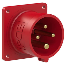 614-6f6 PC-Electric CEE- Anbaugerätestecker 60x60 gerade 16A 4p Produktbild front M