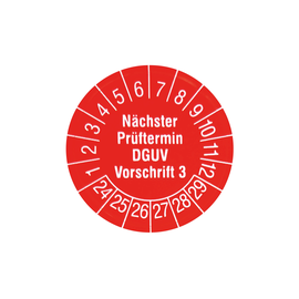 182795 Cimco Prüfplakette Nächster Prüftermin DGUV V3 2024 rot Produktbild