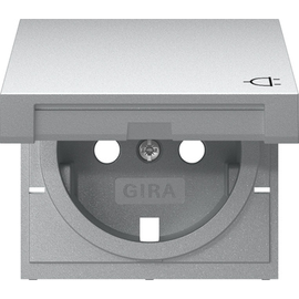 492226 Gira Abd. SCHUKO-Steckd. KD System 55 F Alu Produktbild front M