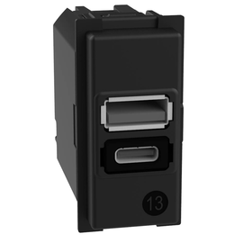 K4191AC Bticino LivingNow USB- Ladesteckdose in 1-moduliger Ausführung Produktbild