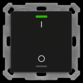 BE-TAL55T106.B1 MDT KNX Taster Light 55 1-fach, RGBW, Temperatursensor, Schwarz Produktbild