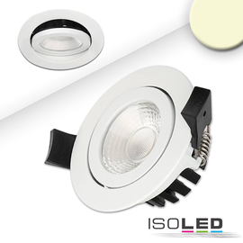 114144 Isoled LED Einbaustrahler, weiß, 8W, 60°, rund, warmweiß, IP65, dimmbar Produktbild