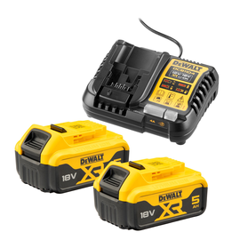 DCB1104P2-QW DeWalt Akku-Kit (2x 18V/5Ah plus DCB1104) Produktbild front M