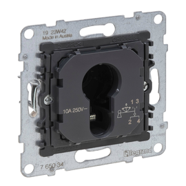 765034 Legrand SEANO Einsatz Schlüssel- Jalousietaster für DIN-Halbzylinder Produktbild front M