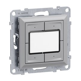 765246 Legrand SEANO 4-fach Elektroniktaster 0 24 V in der Farbau Produktbild front M