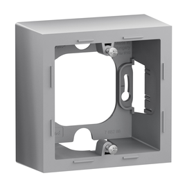 765298 Legrand SEANO Aufputzgehäuse 1- fach in der Farbausführung Aluminium la Produktbild front M