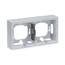 765299 Legrand SEANO Aufputzgehäuse 2- fach in der Farbausführung Aluminium la Produktbild front M