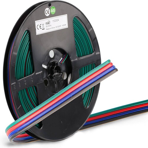 114714 Isoled Kabel RGB 25m Rolle 4- polig 0.50mm² H03VH- H AWG20 Produktbild Front View L