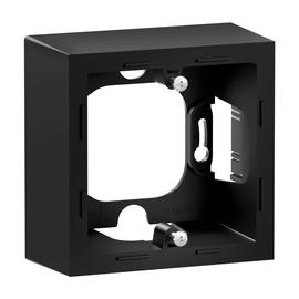 765398 Legrand SEANO Aufputzgehäuse 1- fach in der Farbausführung Schwarz lack Produktbild front M